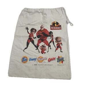 Disney The Incredibles DRAWSTRING CANVAS LAUNDRY BAG Procter & Gamble 2004 READ